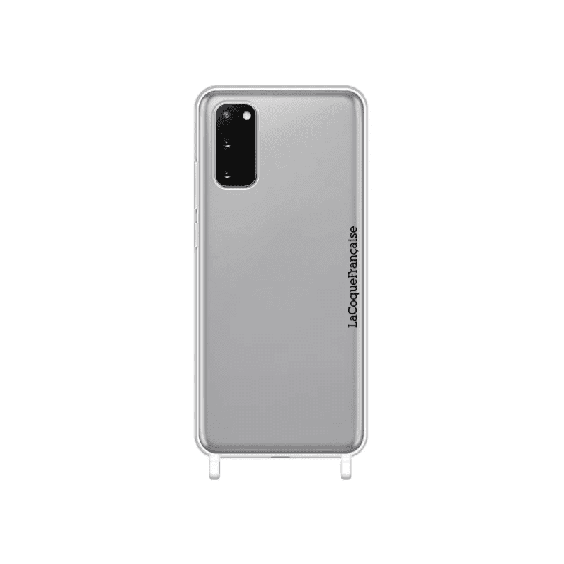 Coque Samsung Galaxy S20 transparente conçue pour s'adapter aux chaînes de la marque La Coque Française.